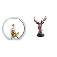 thumbnail image 1 of Estatua de niña,Estatuas de mujeres y niñas,figuritas decorativas elegantes,Figura de cabeza de ciervo,Adorno de cabeza de ciervo,estatua de animal decorativa,Figura de cabeza de ciervo para, 1 of 8