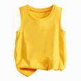 thumbnail image 6 of NIEWTR Girls' Loose Crew Neck Tank Tops Sleeveless Casual Summer Wide Strap Blouse Tees(Yellow,18-24 Months), 6 of 6