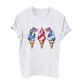 thumbnail image 3 of CFLVAEK Funny 4th of July Tshirts for Women Novelty American Flag Graphic Tees Summer Casual Short Sleeve Round Neck Tshirt Patriotic Tops XXL, 3 of 4