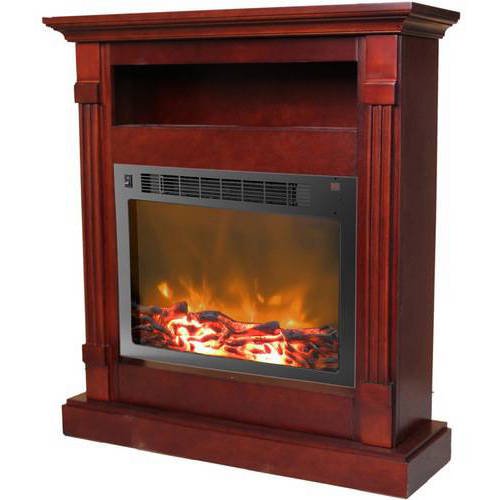 Cambridge Sienna Fireplace Mantel with Electronic Fireplace Insert