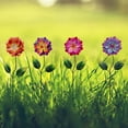 thumbnail image 5 of 4-Pack, Vibrant Metal Flowers Garden Decor, Colorful Metal Flower Outdoor Decorative Garden Stakes, Yard Art Spring Decorations for Outdoor Lawn Pathway Patio, 5 of 7