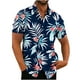 thumbnail image 1 of Camisas de Manga Larga para Hombres Impresión Botón Cuello de Vuelta Blusa Casual, Hombre de Manga Corta Botón Abajo Camisas, 1 of 3