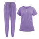 thumbnail image 2 of Conjunto de uniforme médico para mujer, uniforme deportivo, uniforme de enfermería para spa y cuidado de mascotas. S, 2 of 9