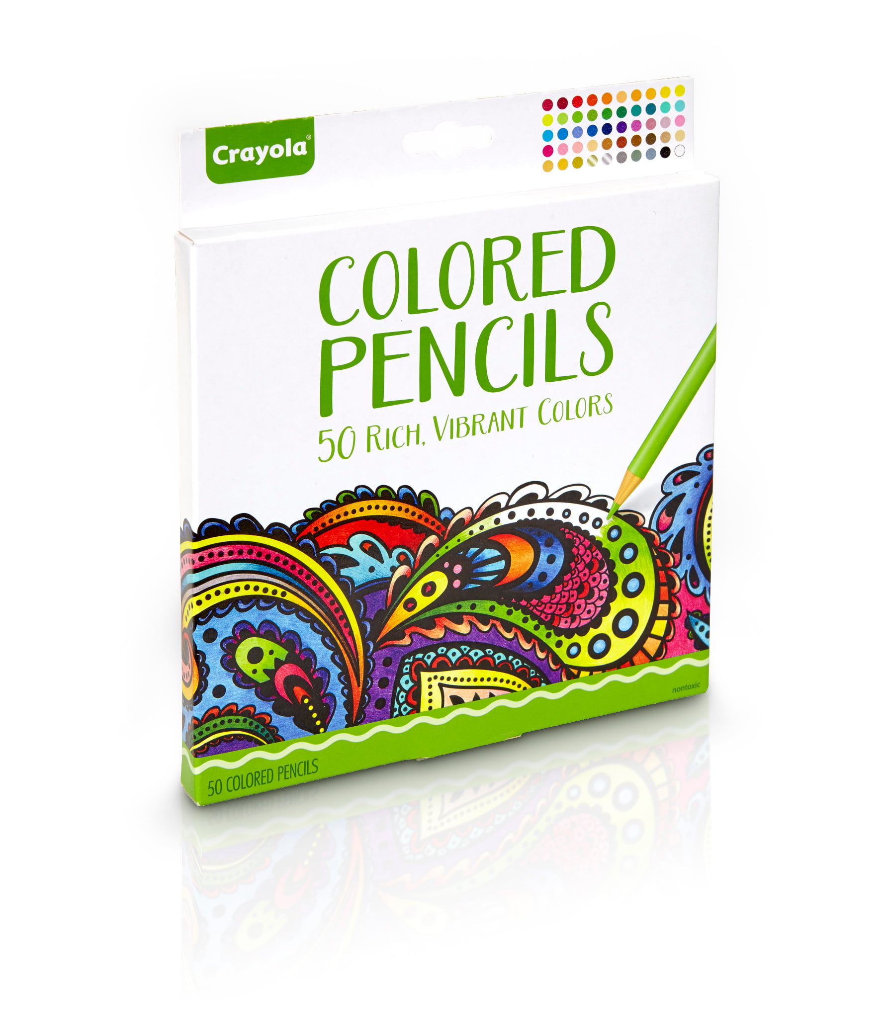 Brand NEW Crayola 50 Assorted Colored Pencils Full Length Pre
