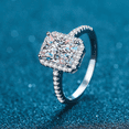 thumbnail image 3 of Engagement Rings for Women,1 to 2ct D Color VVS1 Moissanite Diamond Rings, 925 Sterling Silver Moissanite Rings for Wedding Anniversary Valentine's Day with Certificate, 3 of 8
