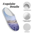 thumbnail image 5 of Daiia Lavender Fields Under Blue Sky Print Women’s Fuzzy Slippers Memory Foam Lightweight House Shoes Cozy Loafer Flannel House Shoes-40/41, 5 of 7