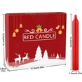 thumbnail image 3 of 20 Pcs Bougies Effilées Rouges de 4 Pouces pour Usage Décoratif - Parfait pour Événements et Célébrations de Noël, 3 of 8