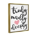 thumbnail image 3 of Stupell Truly Madly Deeply Romantic Heart Holiday Painting Gold Floater Framed Art Print Wall Art, 3 of 6