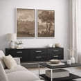 thumbnail image 3 of Framed Canvas Wall Art Set of 2 Vintage Country Landscape Prints for Living Room Decoration - 24"x36"x2 WHITE, 3 of 8