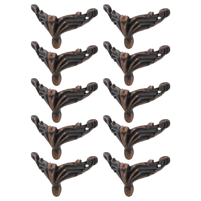 Antique Corner Protectors 10pcs Retro Wooden Box Leg Support Covers Decoration