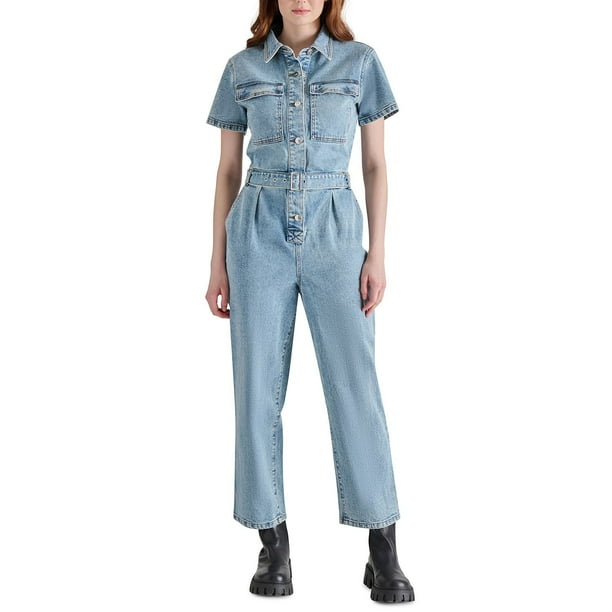 Steve madden コヤ スモックウエスト デニム ジャンプスーツ Steve Madden Women's Denim Jumpsuit - Samsclub.com