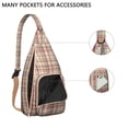 thumbnail image 4 of Retro Plaid Sling Backpack - Classic Checkerboard Print Crossbody Bag, Fashionable Anti-Theft Pack for Commuters, 4 of 4