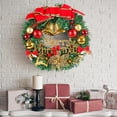 thumbnail image 5 of Christmas Wreath Artificial Merry Christmas Hanging Lace Red Berry Garland With Garland Hanger Battery Power Supply LED Lamp Strip Christmas Decorative Garland Front Door And Window Wall, 5 of 8