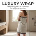 thumbnail image 2 of Unique Bargains Soft Highly Absorbent Cotton Striped Bath Towel 2 Pack Grey 55"x28", 2 of 6