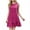 Hot Pink, variant on ZQUUVOU Women's Summer Dress Casual Solid Color Crew-Neck Sleeveless Sundress Olive Green