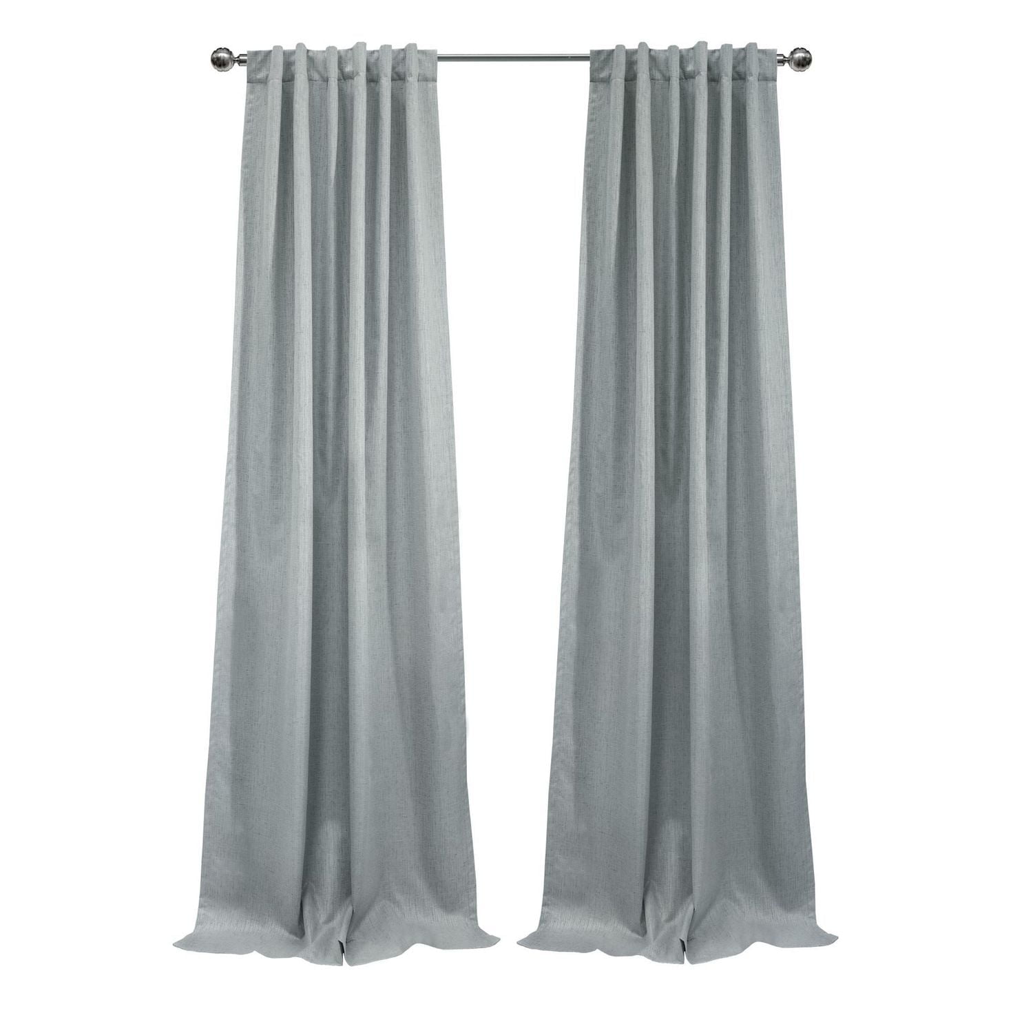 Loft Living Davie Blackout Dual Header Single Curtain Panel 52 x 63 in Silver