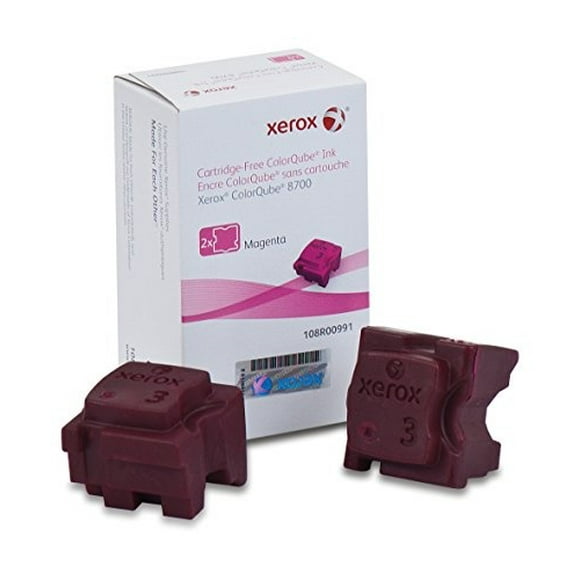 Genuine Xerox Magenta Solid Ink Sticks for the Xerox ColorQube 8700 (2 pcs/Box), 108R00991