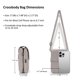 thumbnail image 3 of Bolso bandolera para teléfono móvil con piel auténtica para mujer, beige y gris, 3 of 7