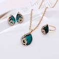 thumbnail image 5 of SmartBy Women Jewelry Set Shiny Water-Drop Shape Rhinestone Necklace Earrings Ring Gift, 5 of 7