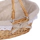 thumbnail image 2 of Cesta de almacenamiento tejida de mimbre, cesta de mano para niñas de las flores para bodas con forro, 2 of 8