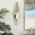 thumbnail image 2 of CosmoLiving by Cosmopolitan Brass Stainless Steel Metal Leaf Wall Sconce, 2 of 7