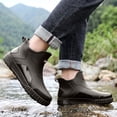 thumbnail image 5 of Crunowin Men's Rain Boots, Ankle Stylish Waterproof Commute Outdoor Casual Shoes Gray 10, 5 of 7