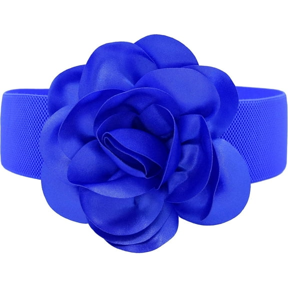 YooGuoGuo Women Girls Big Flower Belt Cute Design Wide Elastic Waist Band Waist Décor Multi-colors