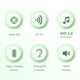 thumbnail image 3 of Audífonos inalámbricos con reducción de ruido TWS compatibles con Bluetooth 5.3 Verde, 3 of 5