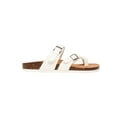 thumbnail image 2 of Time and Tru Women’s Toe Thong Footbed Slide Sandals, Wide Width Available, 2 of 6