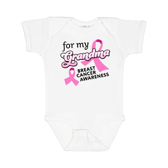 Inktastic For My Grandma-Breast Cancer Awareness Boys or Girls Baby Bodysuit