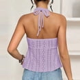 thumbnail image 4 of Lmueinov Halter Tank Tops for Women Sleeveless Ruffle Hem Cami,Backless Tank for Summer Going Out Vacation Wear, 4 of 4