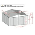 thumbnail image 4 of Arrow Elite 14 x 14 x 8 ft Anthracite Steel Storage Shed, 4 of 17