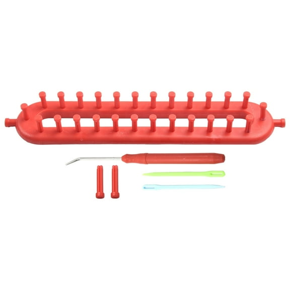 2 Size Scarf Knitting Knitter Kit Set Sewing Needle Scarf Craft Tools Diy Red 26Cm