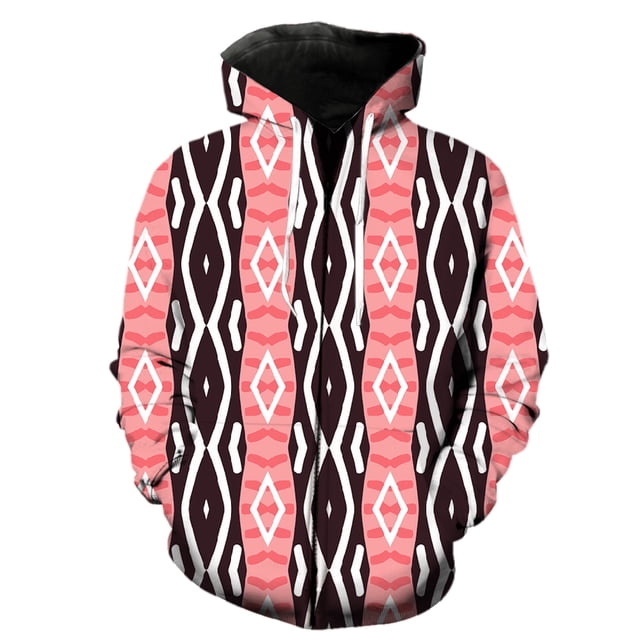 Sudadera con capucha y cremallera para hombre, estilo étnico exótico retro, estilo hip hop, talla grande, gran oferta 2024, estilo Harajuku informal, manga larga, moda genial