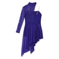 thumbnail image 5 of inlzdz Girls Lyrical Dance Costume Ballet Dance Leotard Dress Ballroom Modern Contemporary Dancewear Purple 14, 5 of 7