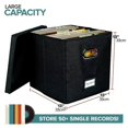 thumbnail image 3 of 12-Inch Vinyl Record Storage Box with Lids Handles Practical LP Record Organizer Boxes for More Than, 3 of 5