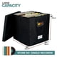 thumbnail image 3 of with Lids Handles Practical LP Record Organizer Boxes, 3 of 5
