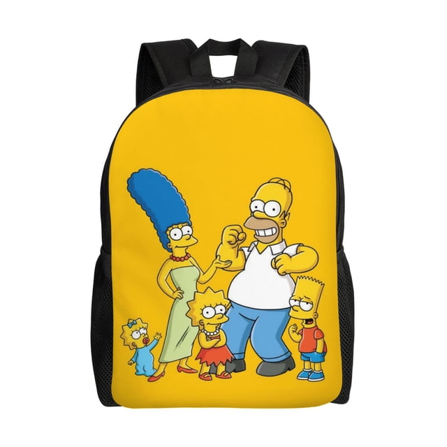 Simpsons Backpack Unisex Bookbag Rucksack Printing Shoulder Bag Back To School Bag Travel Hiking Daypack