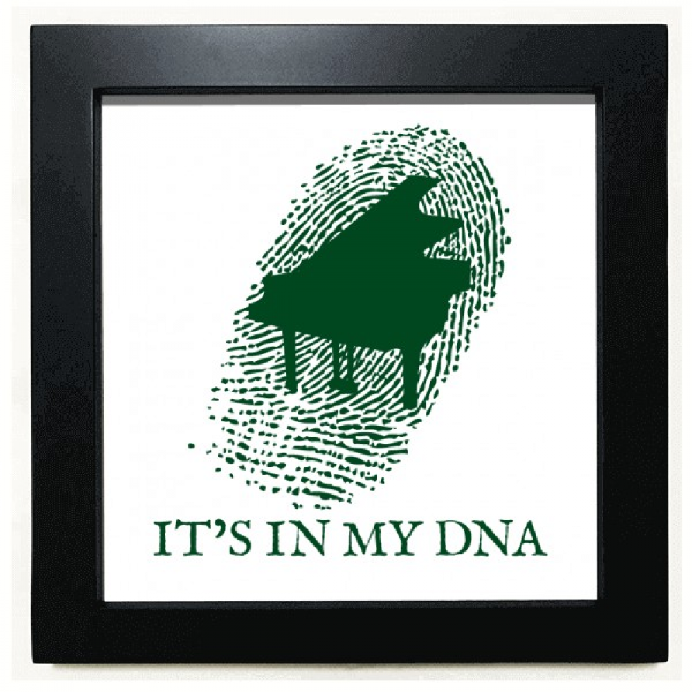 Gene Fingerprint Musical Piano Black Square Frame Picture Wall Tabletop
