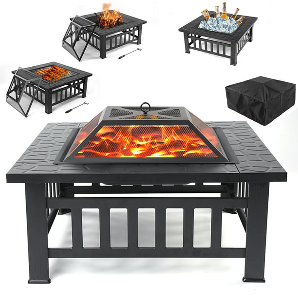 Wood Burning Fire Pits For Outside 32, Square Wood Burning Fire Pit Table