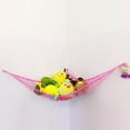 thumbnail image 7 of Extra Large Stuffed Animal Storage Hammock - Heavy-Duty Wall-Mounted Toy Organizer for Kids' Rooms, Playrooms & Nurseries, Space-Saving Display Net (71x47x47in) Pink, 7 of 7