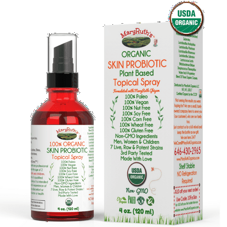 USDA Organic Topical Probiotic Spray by MaryRuth - Great for Eczema, Psoriasis & Rosacea - Walmart.com