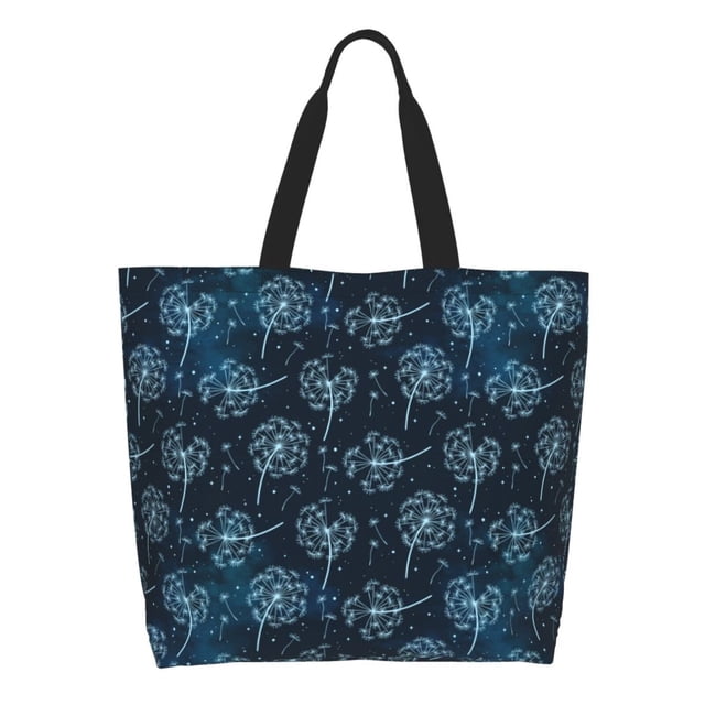 Balery Dandelions Bolsa Tote Estilo Estético con Cremalleras, Bolsa de Hombro, Bolsa de Compras Grande y Plegable
