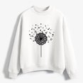 thumbnail image 4 of CEHVOM Mode Femme Décontractée Imprimé Col Rond Ample Manches Longues Hauts Courts Blouse Chandails en Molleton Sans Capuche Liquidation, 4 of 5