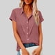thumbnail image 2 of Camisas de Manga Larga para las Mujeres Suelto Ajuste Solapa Botón de Manga Corta Blusa de Túnica, Suaves Camisas de Manga Larga para las Mujeres Bajo Scrubs Desgaste de Verano Casual, 2 of 7