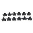thumbnail image 2 of 12 piezas Mini pinzas de plástico para el cabello, asas de corona, accesorios para el cabello Negro Sunnimix Mini Crown Garras de pelo, 2 of 8