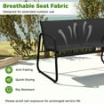 thumbnail image 5 of Topbuy 8 Piece Outdoor Furniture Set Patio Metal Conversation Chair & Coffee Table w/ Mesh Seat Fabric & Tempered Glass Tabletop, 5 of 9