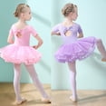 thumbnail image 4 of Ballet Dress Gymnastics Leotards for Girls Kids Short Sleeve Ballet Dancewear, 4 of 16