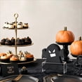 thumbnail image 6 of 20 Pcs Halloween Ghost Shaped Paper Napkins, Large 12 Inch Black Disposable Dinnerware for 20 Guests, Spooky Funny Party Tableware Decorations, 6 of 7