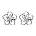 thumbnail image 2 of Homesteed Hollow Flower Shaped Diamond Earrings for Women Shiny Crystal Studs Elegant Floral Jewelry Nickel Free Birthday Wedding Gift for Her, 2 of 6
